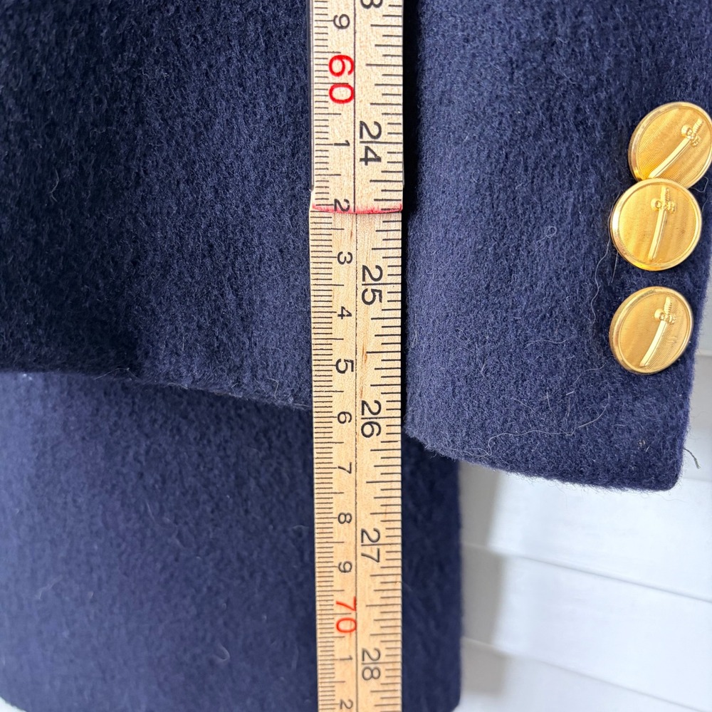 Gieves & Hawkes Savile Row Navy Blue 100% Cashmere Blazer Gold Buttons 43L - Picture 14 of 16